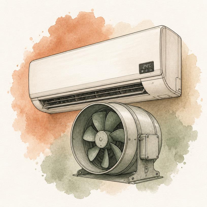 HVAC, watercolour